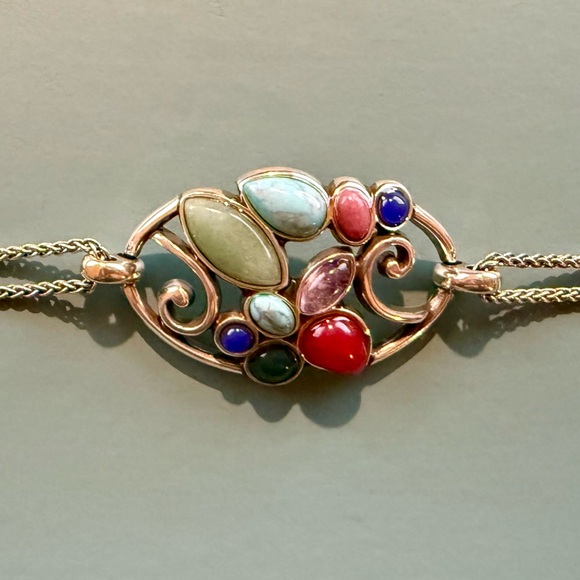 Brighton Mother Earth Silver Bracelet with Colorful Gemstones - Picture 2 of 6